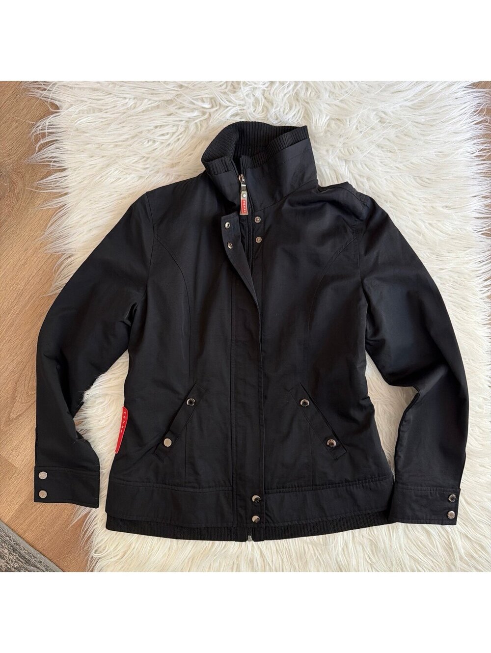 Black Prada jacket size L fits like a S